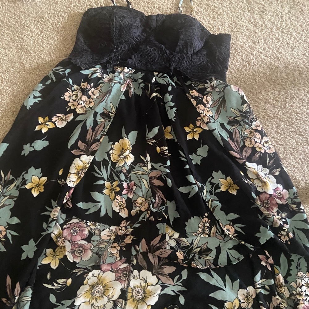 Spaghetti strap high low romper